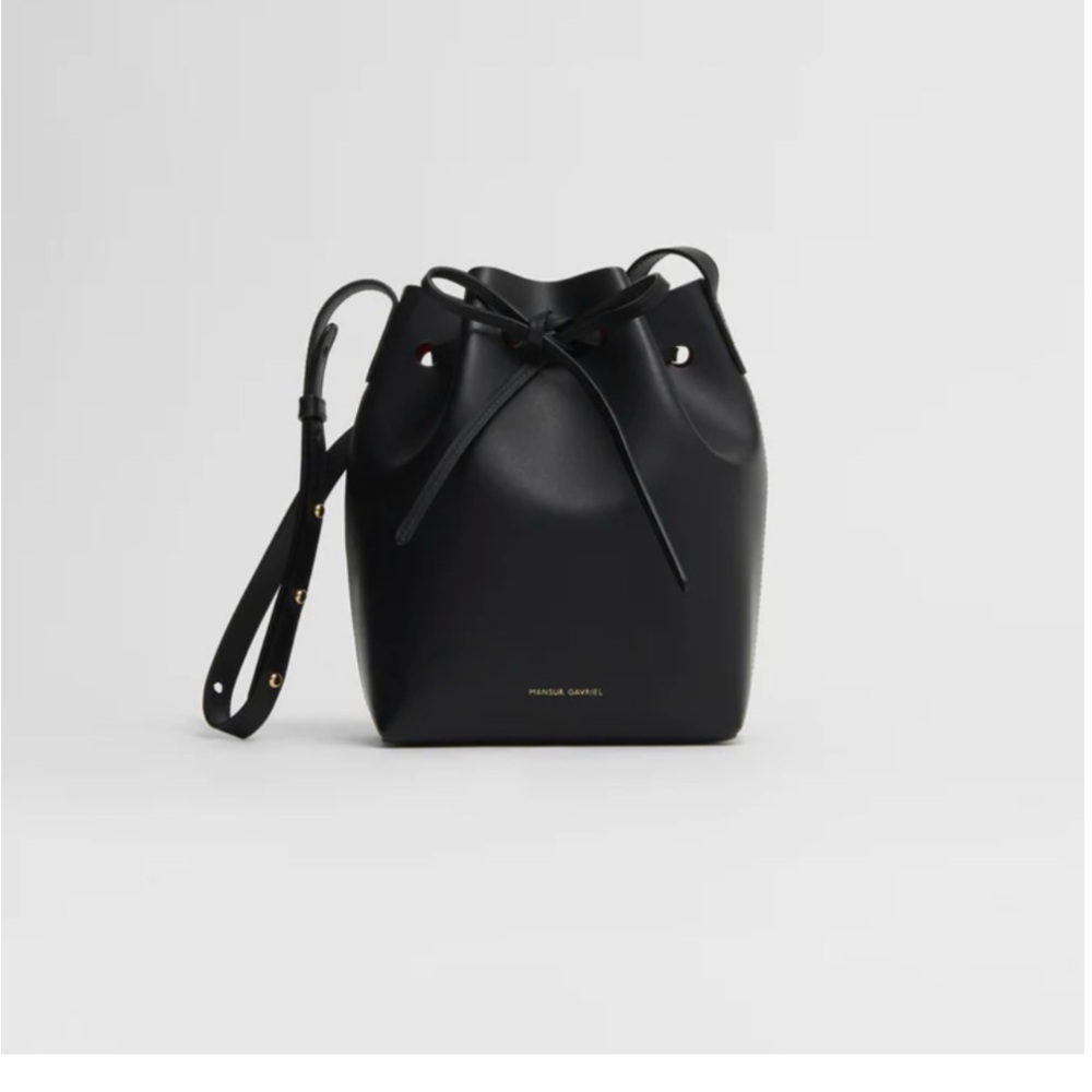 Mansur Gavriel Black Crossbody Bucket Bag - Picture 7 of 15
